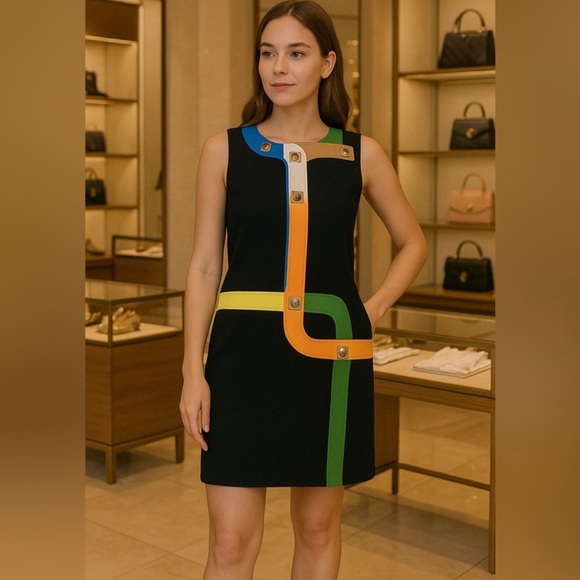 Colorful Geometric Women's Dress